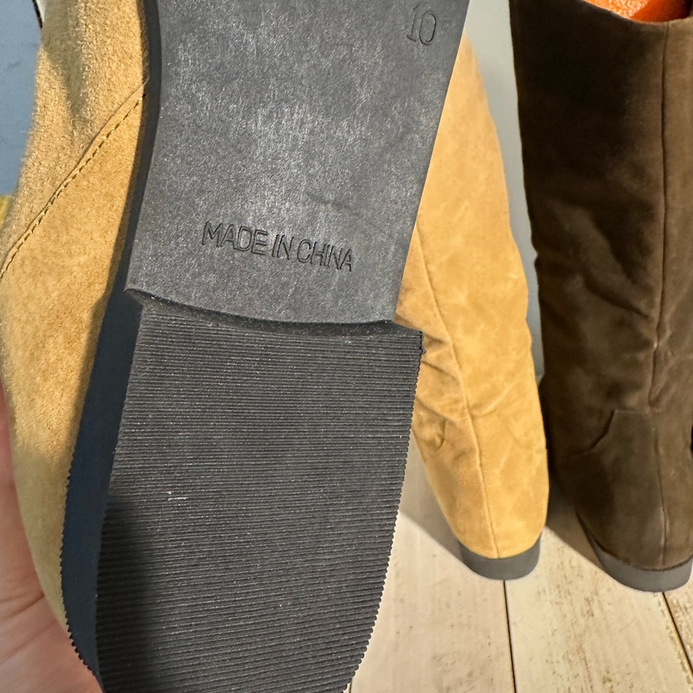 Women’s Jack Sprat lot of (2) pairs Suede Boots - tan and Dark Brown SZ 10 NWOT - Picture 4 of 8